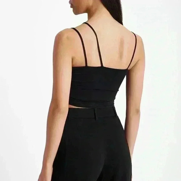 Express Body Contour Compression Square Neck Strappy Cropped Cami - Picture 2 of 6